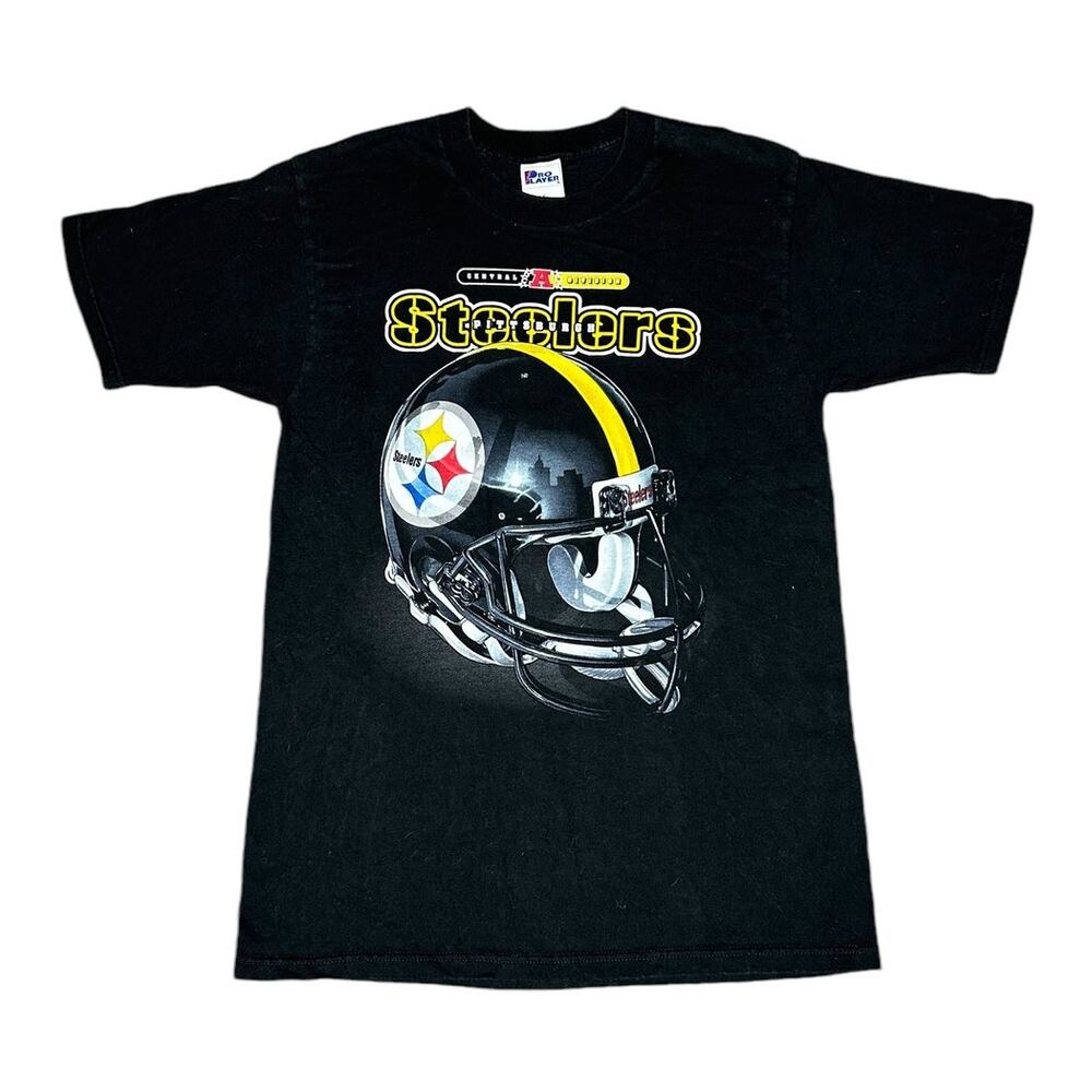 Vintage Pro Player Pittsburgh Steelers NFL Helmet T-Shirt